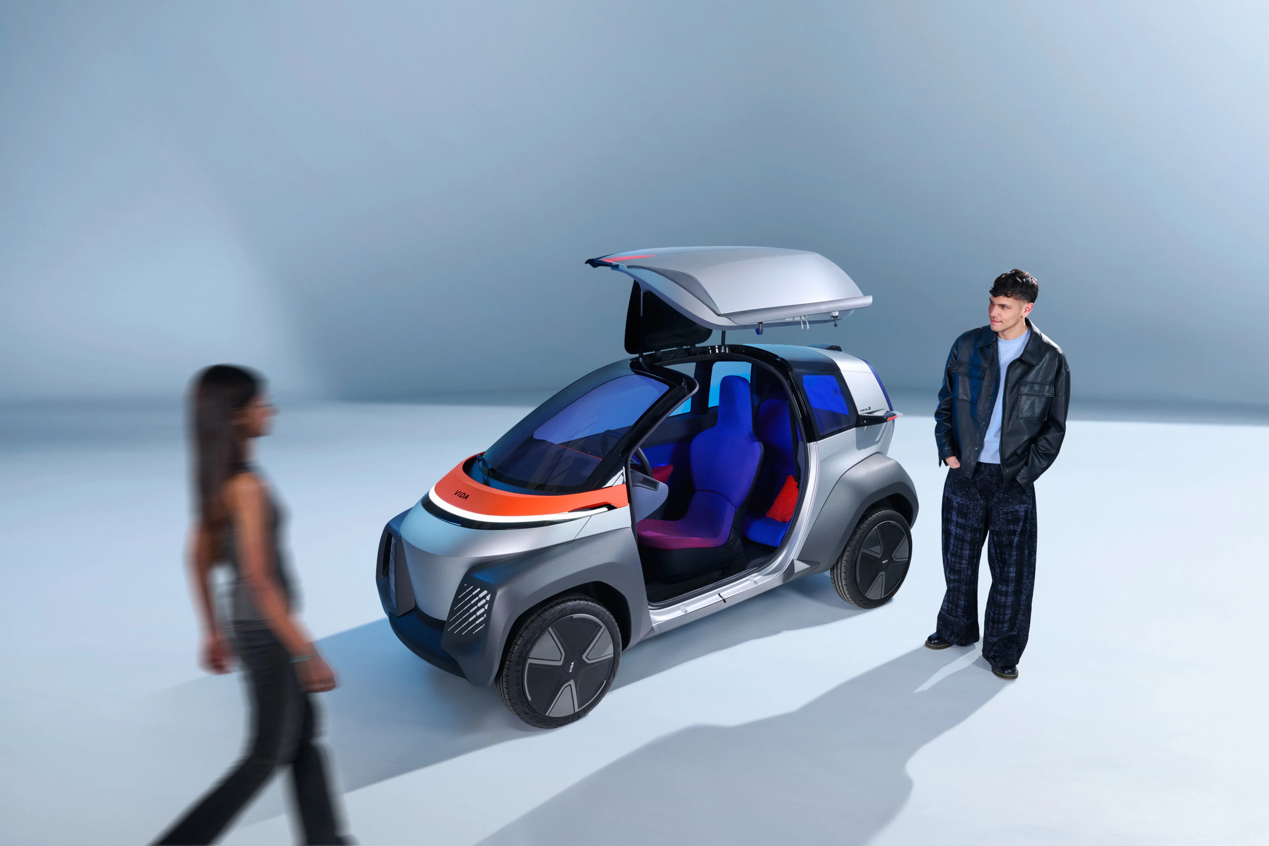 NEX3 concept card with compact enclosed mobility vehicle